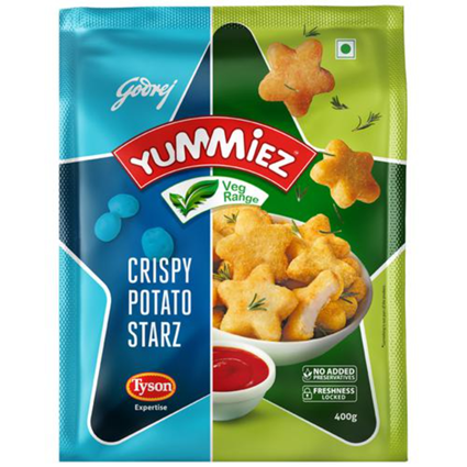 Yummiez Crispy Potato Starz, 400G Pouch