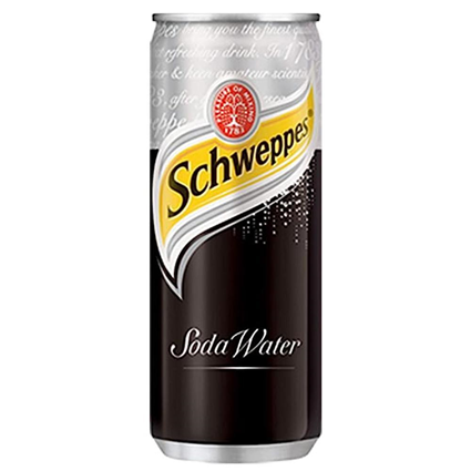Schweppes Soda Water 330Ml Can