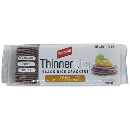 Fantastic Thinner Bite Sesame Black Rice Crackers100g