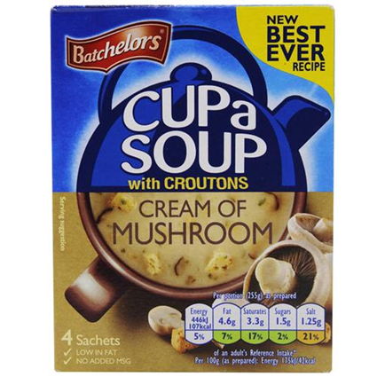 Batchelors Cup A Soup Cream Of Mushroom 99G Carton