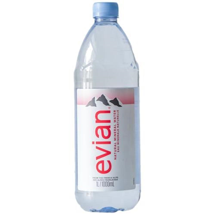 Evian Mineral Water 1L Bottle