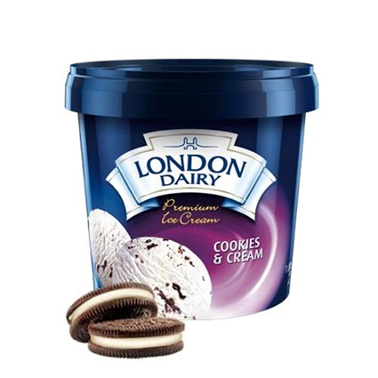 London Dairy Cookiesand Cream 1L