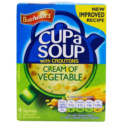 Batchelors Cup A Soup Cream Of Vegetable, 122G Carton