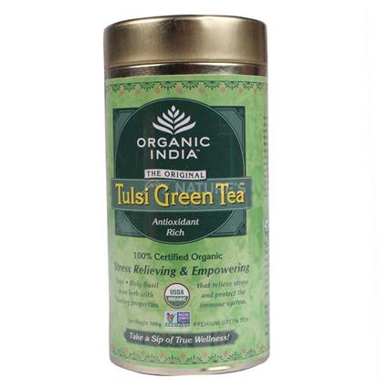 Organic India Tulsigreen Tea, 100G Tin