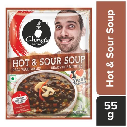 Chings Hot Sour Vegetable Soup 55G Pack