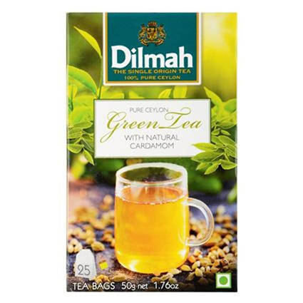 Dilmah Green Tea Cardamom, All Natural, 50G