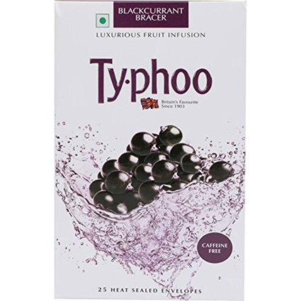 Typhoo Fruit Infusion Black Currant Bracer Tea, 25 Tea Bags