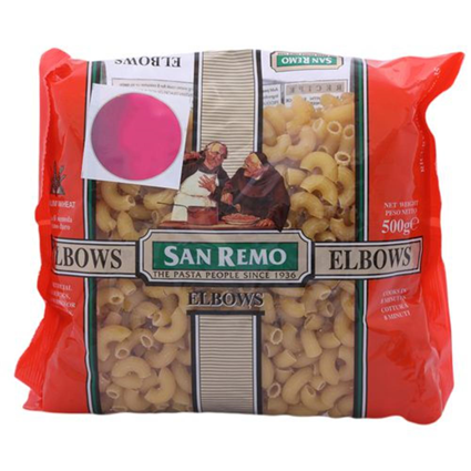 San Remo 35 Elbows Pasta 500G Pkt