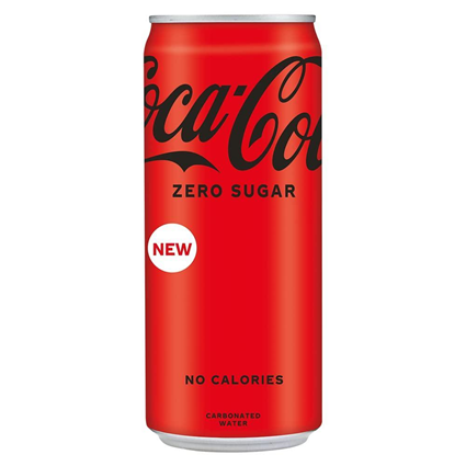 Coca-Cola Zero Sugar No Calories Soft Drink 300Ml Can
