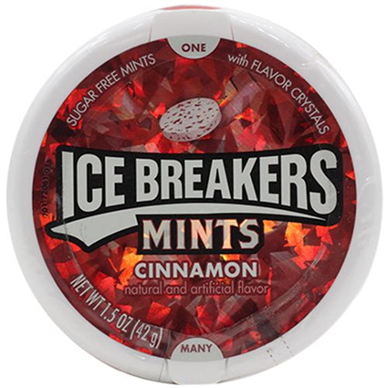 Ice Breakers Sugar Free Mints Cinnamon 42G Tin