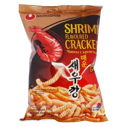 Nong Shim Hot & Spicy Shrimp Crckr 75G