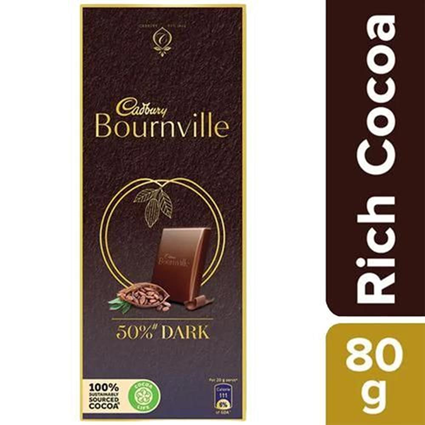 Cadbury Bournville Rich Cocoa Dark Chocolate Bar 80G Carton