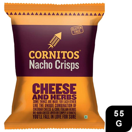 Cornitos Cheese And Herbs Nacho Crisps 60G Bag