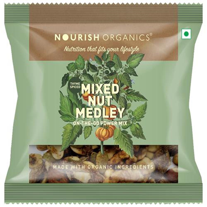 Nourish Organics Mixed Nut Medley Thyme Spice 35G Pouch