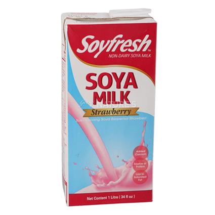 Soyfresh Non Dairy Strawberry Soymilk, 1L Pouch