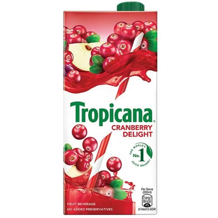 Tropicana Cranberry Delight Fruit Juice1L Tetra Pack
