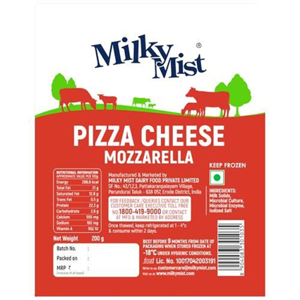 Milky Mist Cheese Mozzarella Pizza 200G Pouch