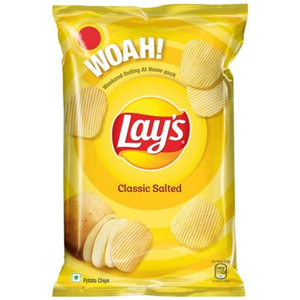 Lays Potato Chips Classic Salted Best Quality Crunchy 73G Pouch