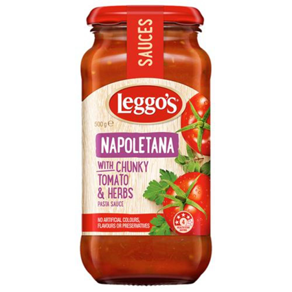 Leggos Napoletana Tomato Herbs Pasta 500G Jar