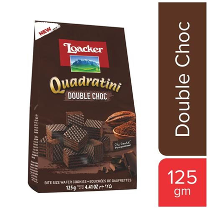Loacker Double Chocolate Wafer Biscuits 125G Box