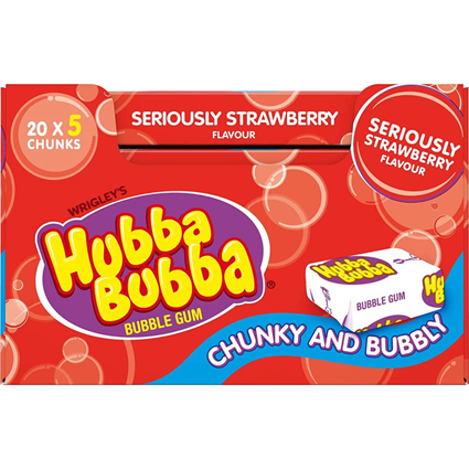 Hubba Bubba Strawberry Bubble Gum 35 G Box