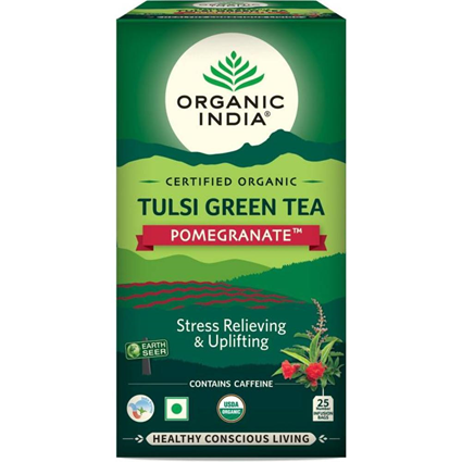 Organic India Pomegranate Green Tea 25 Tea Bags