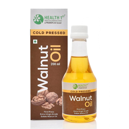 Health 1St Walnut Cold Pressed Oil, 200Ml Bottle