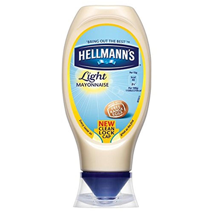Hellmans Light Mayonnaise Squeezy Bottle 430Ml