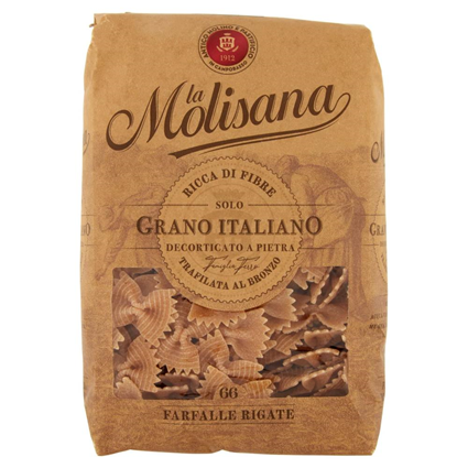 La Molisana Whole Wheat Farfalle Rigate N&Deg;66 Pasta500g