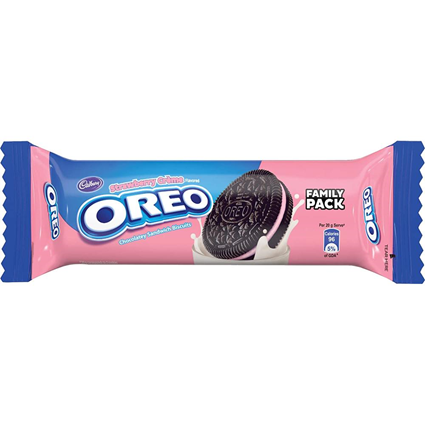 Cadbury Oreo Strawberry Cream Biscuits 120G Pack