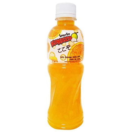 Kokozo Orange With Nata De Coco Juice 300Ml Bottle