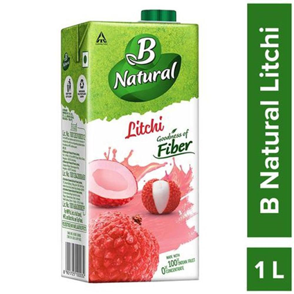 B Natural Litchi Juice 1L Tetra Pack