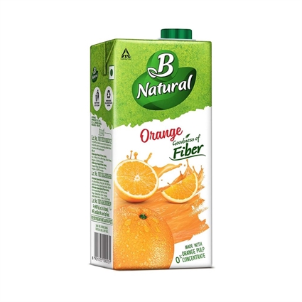 B Natural Orange Oomph Juice, 1L Carton