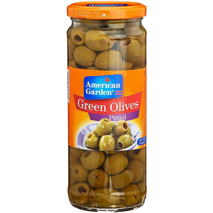 American Garden Green Olives Sliced Drained 450G Jar