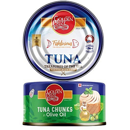 Golden Prize Tuna Chunks In Olive Oil 185G Tin