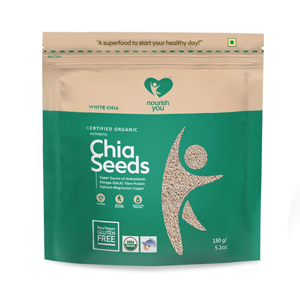 Nourish You Organic Chia Seeds 150G Bag