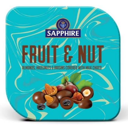Sapphire Square Tin Fruit & Nuts 90G