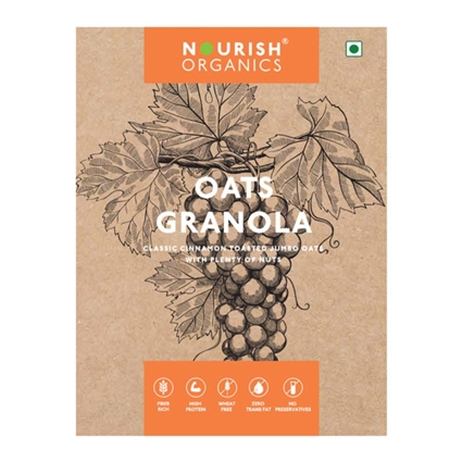 Nourish Organics Cinnamon Oats Granola, 300G Box