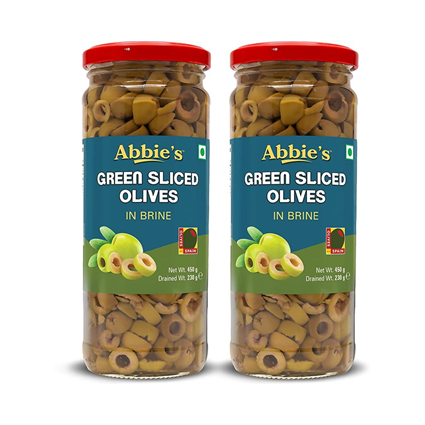 AbbieS Green Sliced Olives 450G Bottle