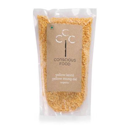 Conscious Food Yellow Moong Dal, 500G Pouch