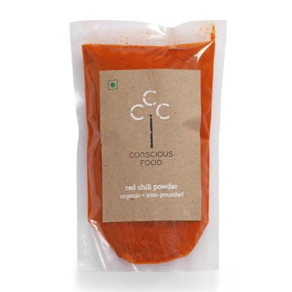Conscious Food Red Chilli Powder Kashmiri, 100G Pouch