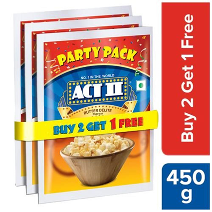 Act Ii Instant Popcorn Value Pack Butter Delite 150G Pouch