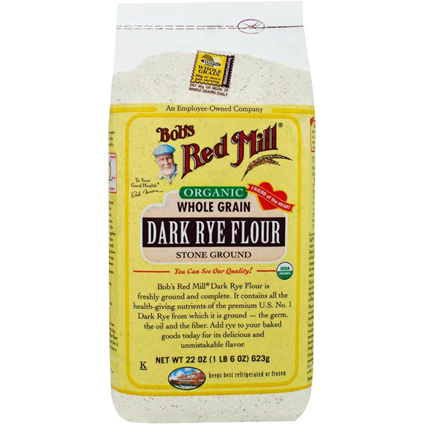 Bobs Red Mill Organic Rye Flour Drk 623G Pouch