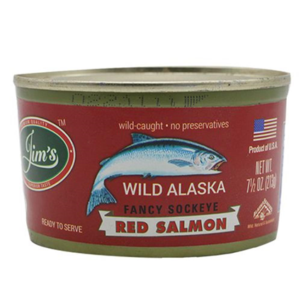 Jims Fancy Sockeye Salmon Red 213G Tin