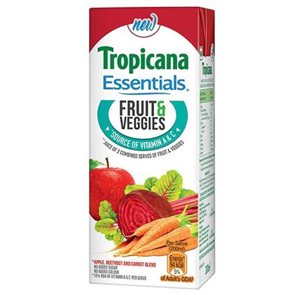 Tropicana Apple Beetroot And Carrot Juice, 200Ml Bottle