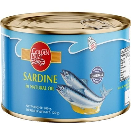 Golden Prize Canned Sardine In Natural Oil 200G Tin