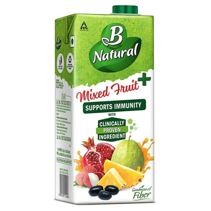 B Natural Mixed Fruit Plus Juice 1L Tetra Pack