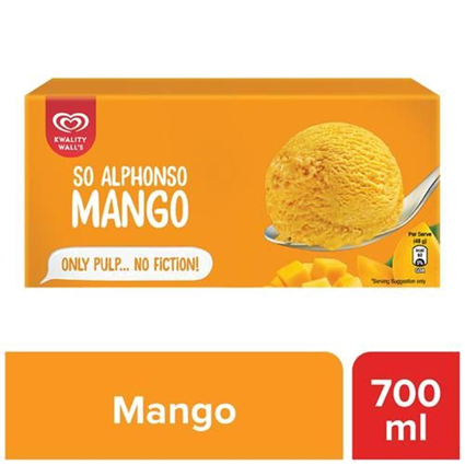 Kwality Walls Frozen Dessert Mango Party Pack 700Ml