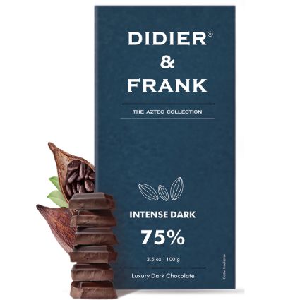Didier & Frank Dark Chocolate Luxury Intense 75% Dark Chocolate, 100G Carton