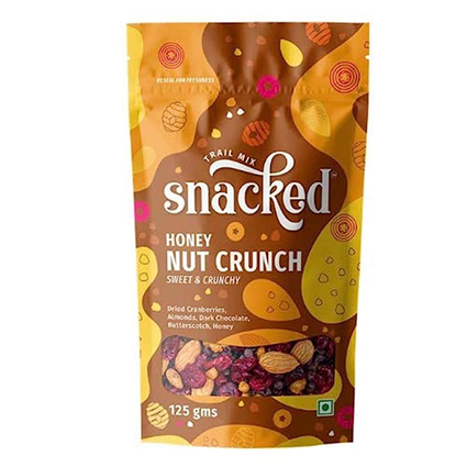 Snacked Dry Fruits Honey Nut Crunch, 125G Pouch